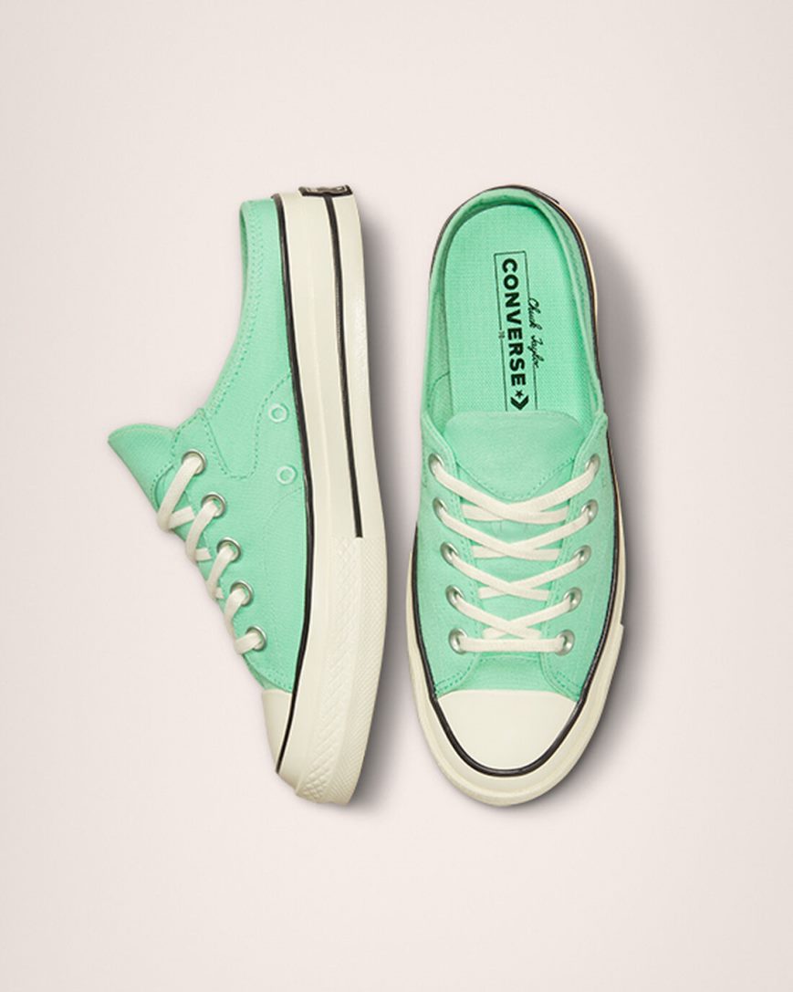 Women's Converse Chuck 70 Mule Low Top Shoes Green / Black | AU 1C064S